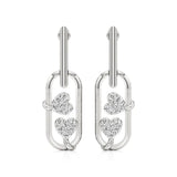 Sneh | Round Lab-Grown Diamonds Clustered Drop Earrings - Nivara