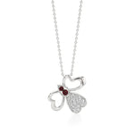 Vanya | Lab Grown Diamonds and Ruby Butterfly Wings Pendant - Nivara