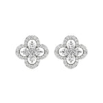 Flora | Round Lab-Grown Diamonds Quatrefoil Studs - Nivara