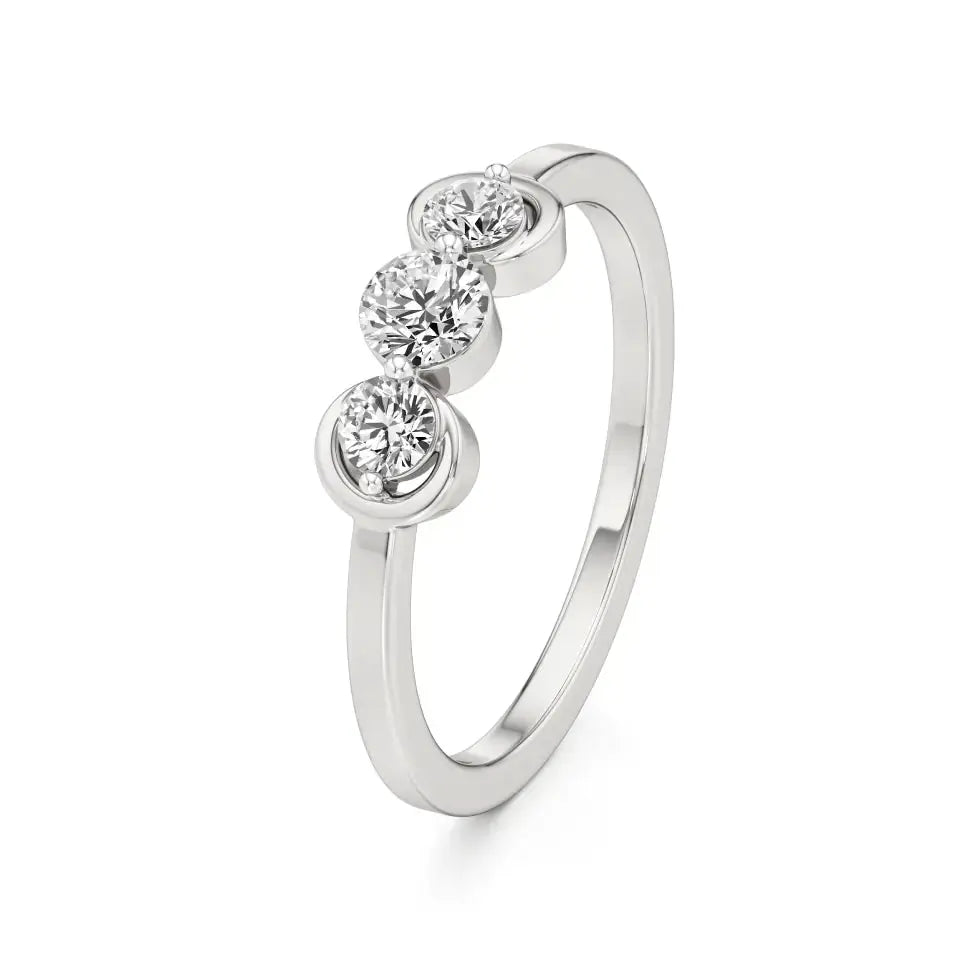 Foreva | Lab-Grown Diamond Three-Stone Ring - Nivara