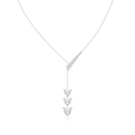 Flora | Pear & Round Lab Grown Diamonds Lotus Petals Necklace - Nivara
