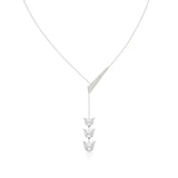 Flora | Pear & Round Lab Grown Diamonds Lotus Petals Necklace - Nivara