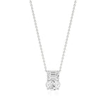 Toi et Moi | Oval & Emerald Lab Grown Diamonds Pendant - Nivara