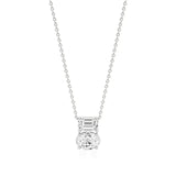 Toi et Moi | Oval & Emerald Lab Grown Diamonds Pendant - Nivara
