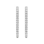 Mode | Round Lab-Grown Diamond Sleek Hoop Earrings - Nivara