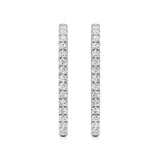 Mode | Round Lab-Grown Diamond Sleek Hoop Earrings - Nivara