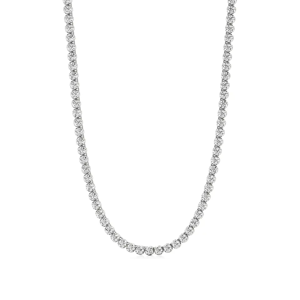 Sutra | Round Lab Grown Diamonds Buttercup Setting Tennis Necklace