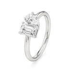 Toi et Moi | Pear & Emerald Lab-Grown Diamond Ring - Nivara