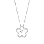 Flora | Floral Design Halo with Heart Motif Pendant - Nivara