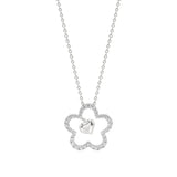 Flora | Floral Design Halo with Heart Motif Pendant - Nivara