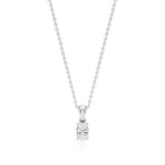 Thea | Oval-Cut Solitaire Lab Grown Diamond 4-Prong Setting Pendant - Nivara