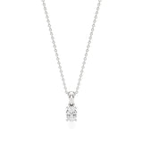 Thea | Oval-Cut Solitaire Lab Grown Diamond 4-Prong Setting Pendant - Nivara
