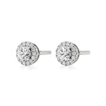 Mira | Round Lab-Grown Diamonds with Halo Studs - Nivara