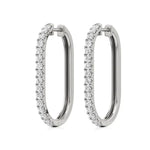 Mode | Round Lab-Grown Diamond Sleek Hoop Earrings - Nivara
