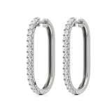 Mode | Round Lab-Grown Diamond Sleek Hoop Earrings - Nivara