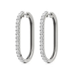 Mode | Round Lab-Grown Diamond Sleek Hoop Earrings - Nivara