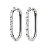 Mode | Round Lab-Grown Diamond Sleek Hoop Earrings - Nivara