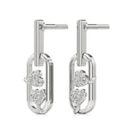 Sneh | Round Lab-Grown Diamonds Clustered Drop Earrings - Nivara