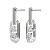 Sneh | Round Lab-Grown Diamonds Clustered Drop Earrings - Nivara