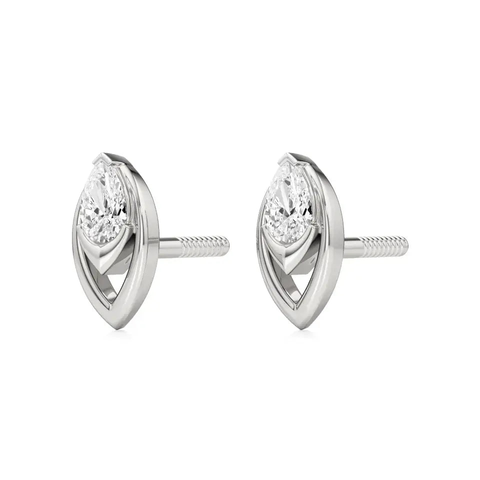 Sia | Pear Soliltaire Lab-Grown Diamond Studs - Nivara
