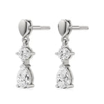 Vanya | Round & Pear Lab-Grown Diamond Tear Drop Studs - Nivara