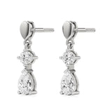 Vanya | Round & Pear Lab-Grown Diamond Tear Drop Studs - Nivara