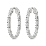 Mode | 32-Round Lab-Grown Diamond Inside-Outside Hoop Earrings - Nivara
