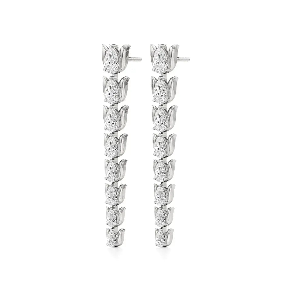 Mode | Pear Lab-Grown Diamonds Dangler Earrings - Nivara