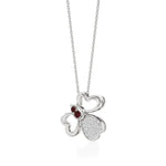 Vanya | Lab Grown Diamonds and Ruby Butterfly Wings Pendant - Nivara