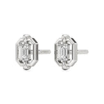 Mode | Emerald-Cut Solitaire Lab-Grown Diamond Studs - Nivara