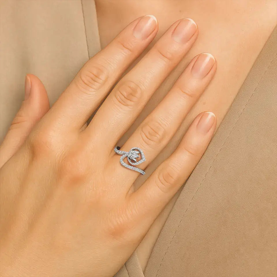 Mode | Round & Pear Lab-Grown Diamond Ring - Nivara