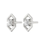 Mode | Emerald Solitaire Lab-Grown Diamond Studs - Nivara