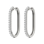 Mode | Round Lab-Grown Diamond Sleek Hoop Earrings - Nivara