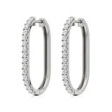 Mode | Round Lab-Grown Diamond Sleek Hoop Earrings - Nivara