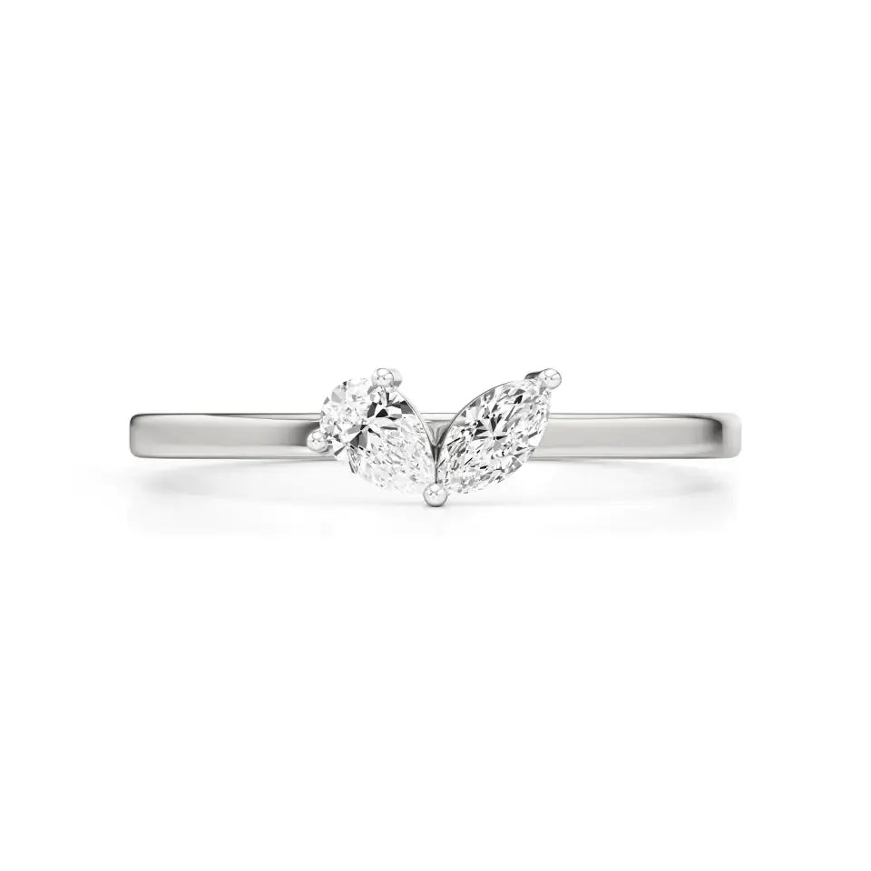 Mode | Marquise & Pear Lab-Grown Diamond Solitaire Ring - Nivara