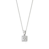 Anek | Princess-Cut Solitaire Halo Lab Grown Diamonds Pendant