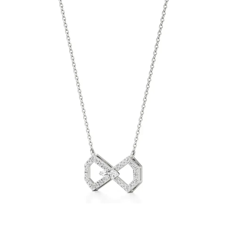 Foreva | Marquise & Round Lab Grown Diamonds Loop Pendant - Nivara
