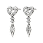 Sneh | Round Lab-Grown Diamonds Dangle Earrings - Nivara