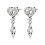 Sneh | Round Lab-Grown Diamonds Dangle Earrings - Nivara