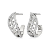 Jess | Round Lab-Grown Diamonds J-Shaped Hoops - Nivara