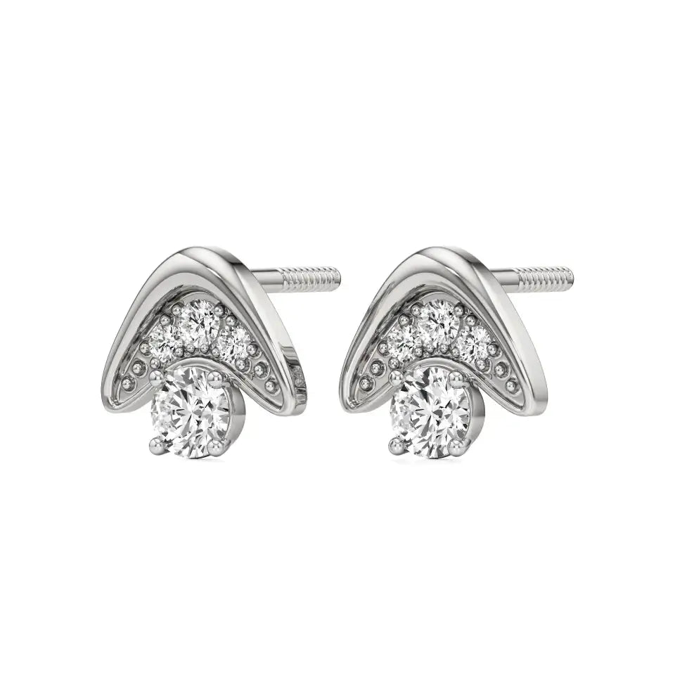Mode | Round Lab-Grown Diamonds Clustered Studs - Nivara