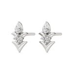 Mode | Round and Pear Duo Lab-Grown Diamond Studs - Nivara