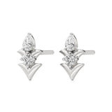 Mode | Round and Pear Duo Lab-Grown Diamond Studs - Nivara