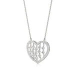 Sneh | Elegant Round Lab Grown Diamonds Heart Pendant - Nivara
