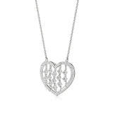 Sneh | Elegant Round Lab Grown Diamonds Heart Pendant - Nivara