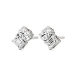 Toi et Moi | Oval & Emerald Lab-Grown Diamond Stud Earrings - Nivara