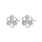 Flora | Round Lab-Grown Diamonds Floral Studs - Nivara