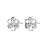 Flora | Round Lab-Grown Diamonds Floral Studs - Nivara