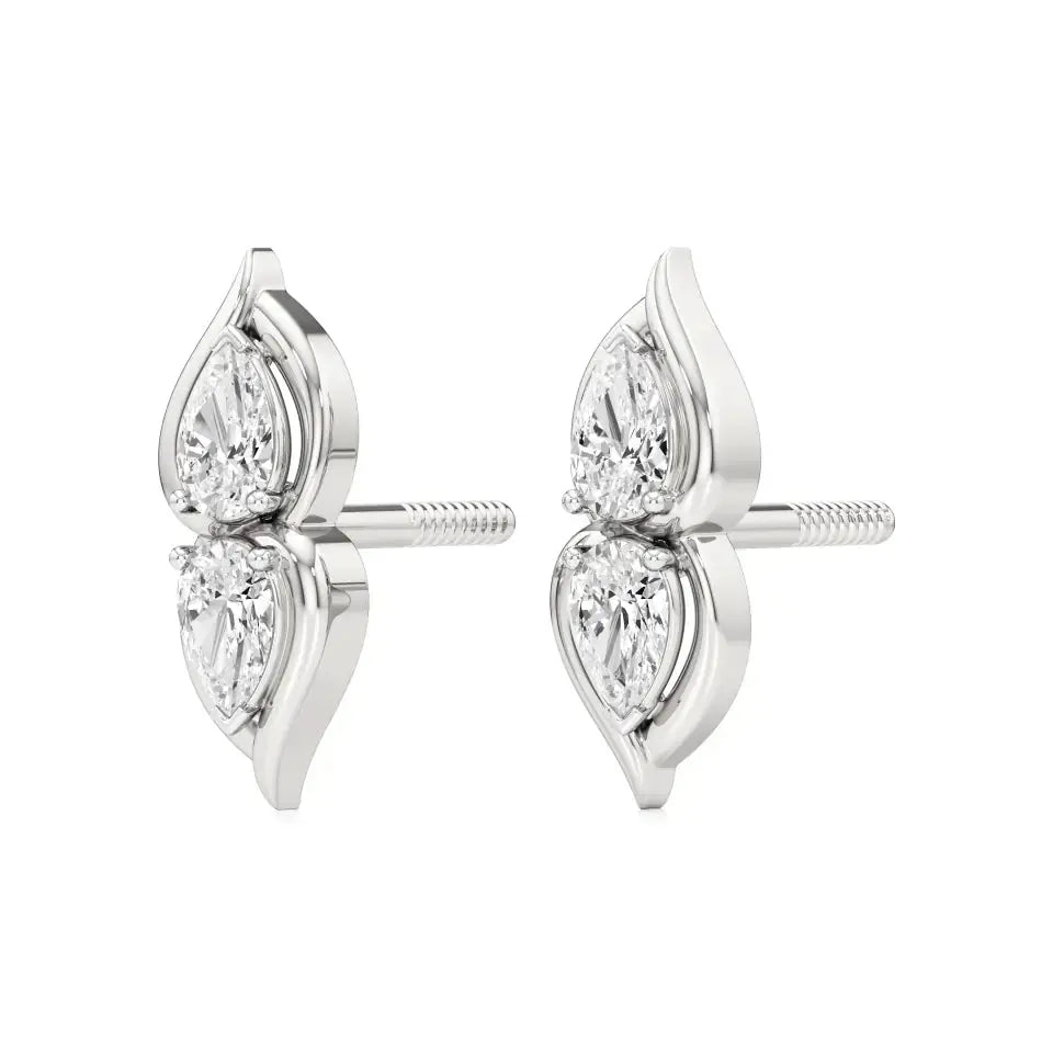 Mode | Pear Duo Lab-Grown Diamond Studs - Nivara