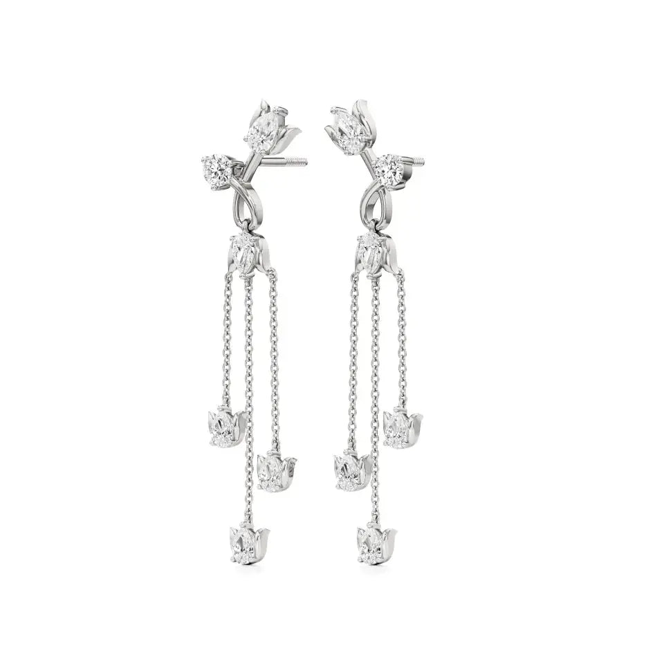 Mode | Pear & Round Lab-Grown Diamond Danglers - Nivara